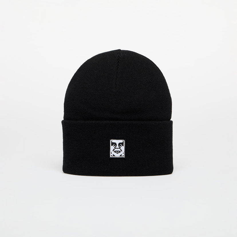 Шапка OBEY Icon Patch Cuff Beanie Black Черно | 100030198-BLK