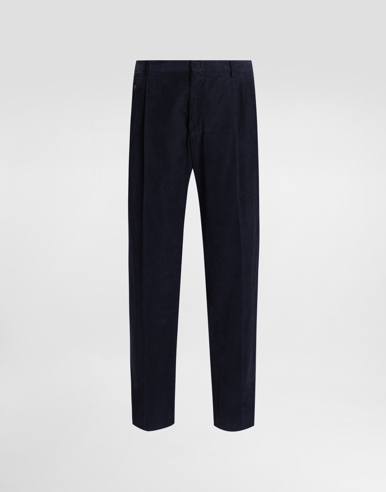 Панталони Dolce & Gabbana Dolce & Gabbana Garment Dyed Velvet Trousers Тъмно синьо | GY6UETG8NN7B0665, 0