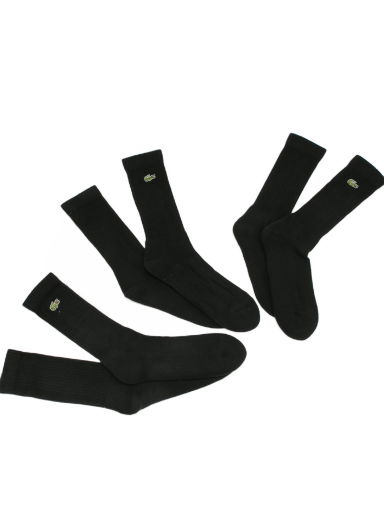 Чорапи Lacoste Crew Cut Socks Черно | RA2099