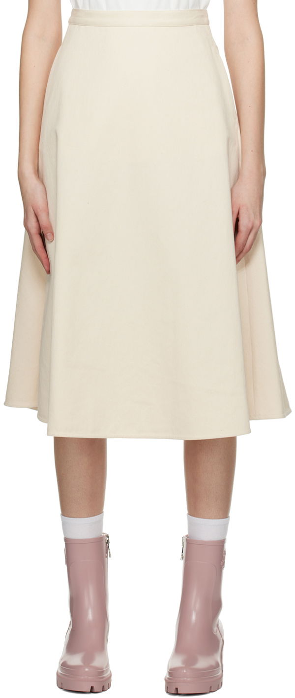 Пола Moncler A-Line Midi Бяло | I10932D00016596IT, 0