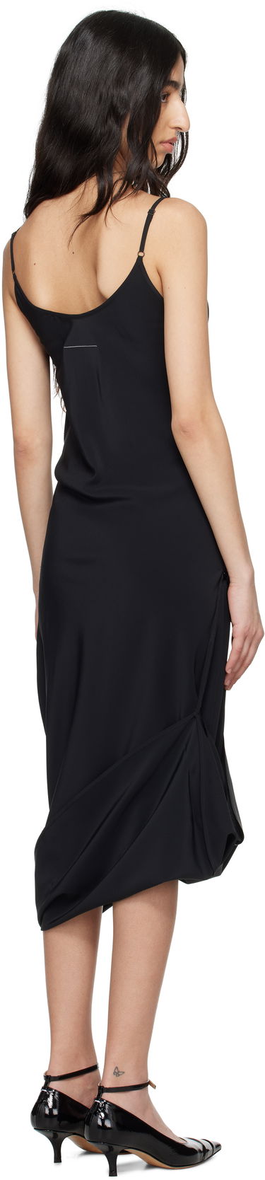 Pокля Maison Margiela MM6 Maison Margiela Silk Maxi Slip Dress Черно | S62DG0047 M35441, 2