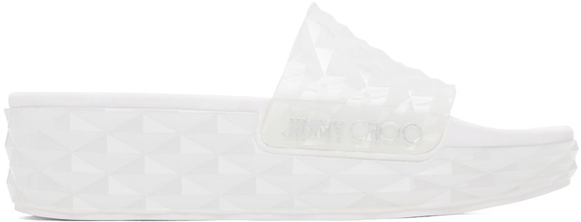 Аксесоари Jimmy Choo Jimmy Choo Diamond Slides Бяло | DIAMOND SLIDE RUB
