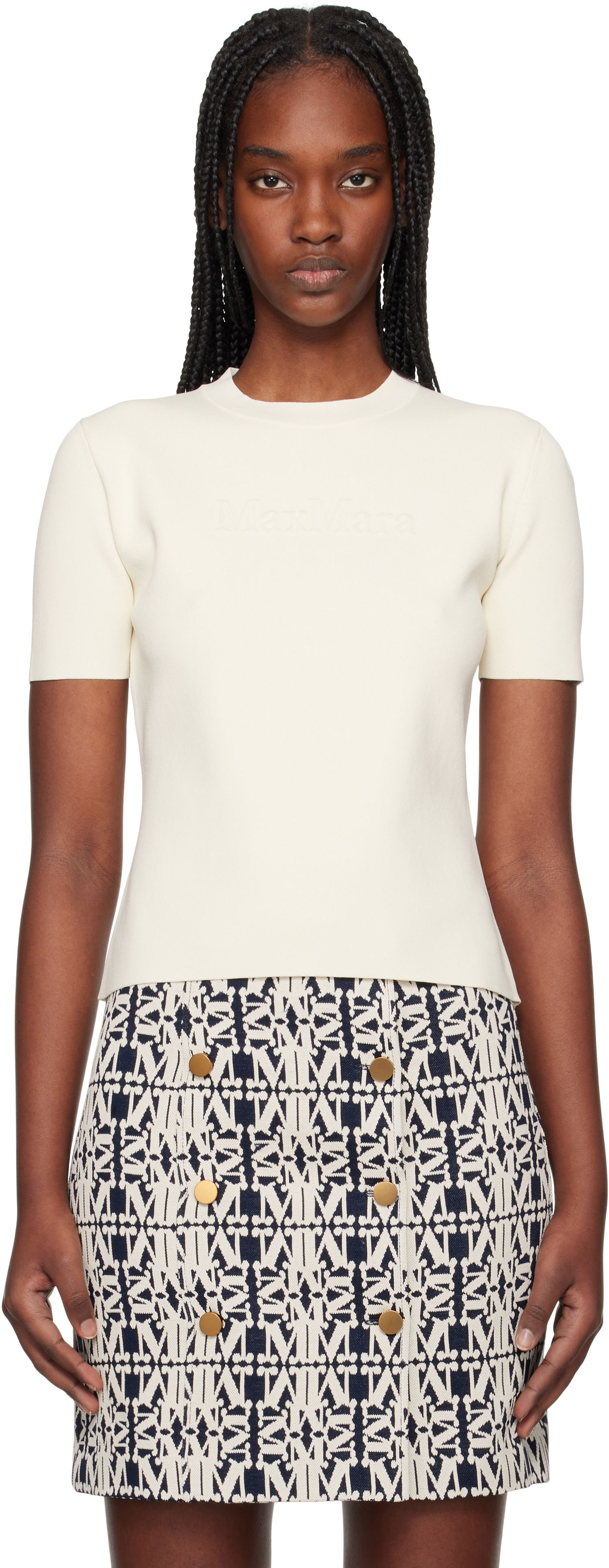Пуловер Max Mara Max Mara Segale Knit Sweater Бяло | 2511361078600, 0