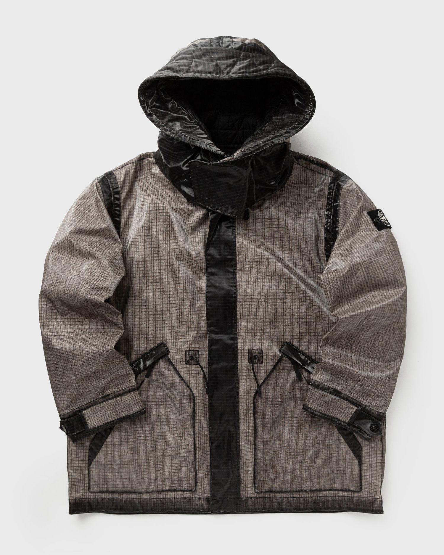 Парка Stone Island Short Hooded Parka with Grid Pattern and Contrast Panels Многоцветен | K2S154100079S0237.V0061, 0