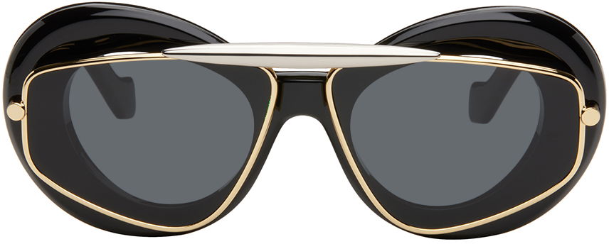 Слънчеви очила Loewe Wing Double Frame Sunglasses Черно | LW40120I@5901A, 0