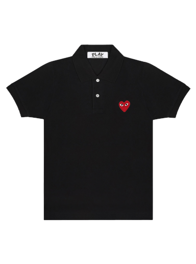 Поло тениска Comme des Garçons Play Heart Polo Tee Черно | AZ T006 051 1