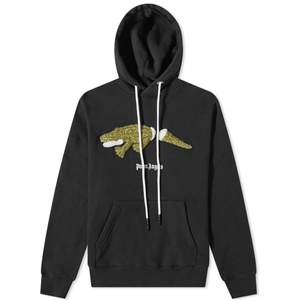 Суитчър Palm Angels Croccodile Popover Hoody Черно | PMBB058C99FLE0021055, 0