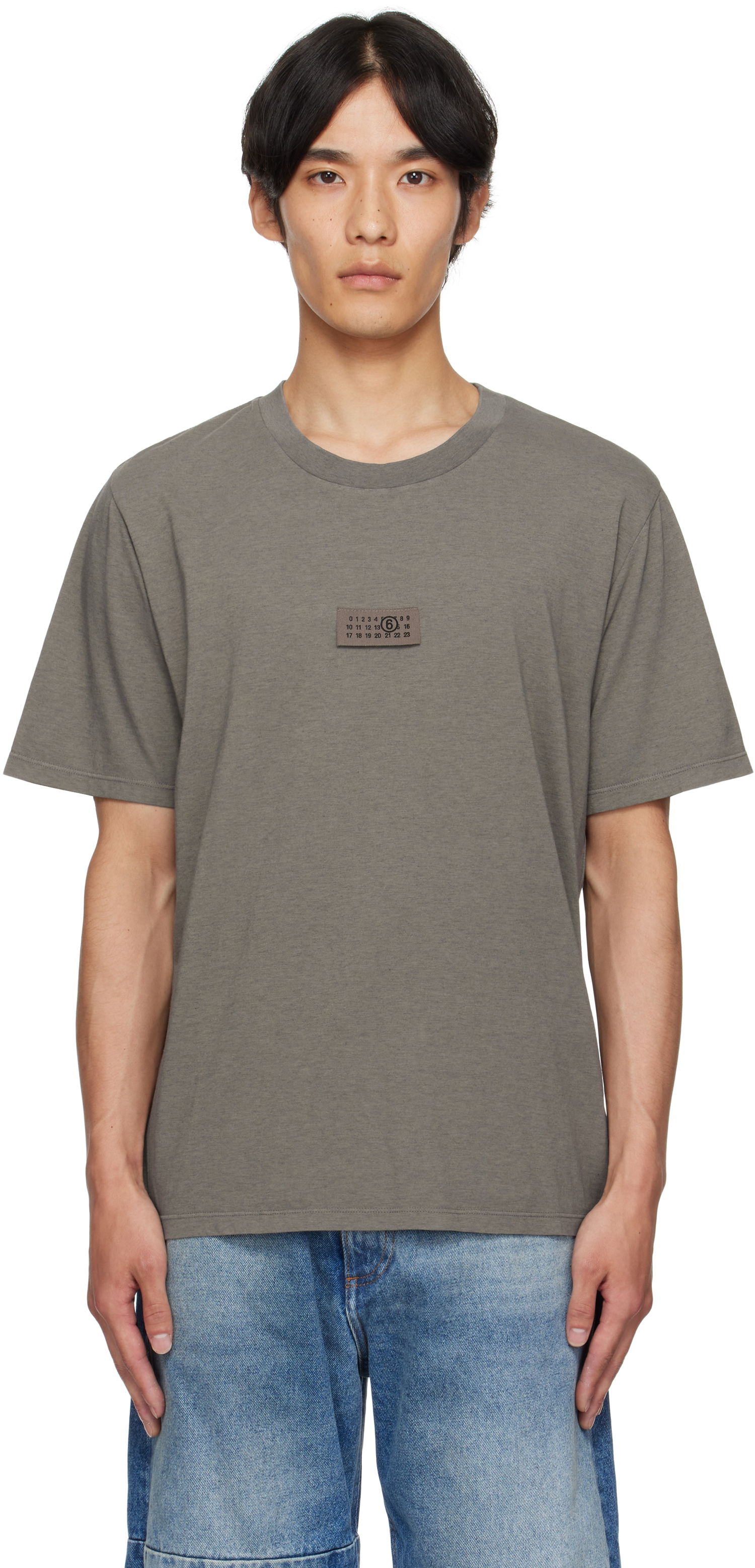 Тениска Maison Margiela MM6 Maison Margiela Logo Patch T-Shirt Сиво | SH0GC0059 M20048, 0