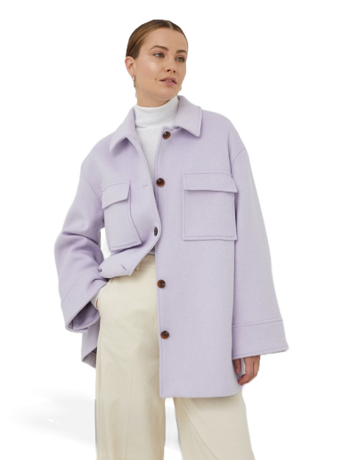 Палта Samsoe Samsoe Dione Overshirt Лилаво | F20400090