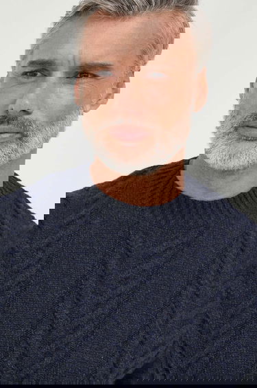 Пуловер Barbour Barbour Cable Knit Sweater Тъмно синьо | MKN1325, 3