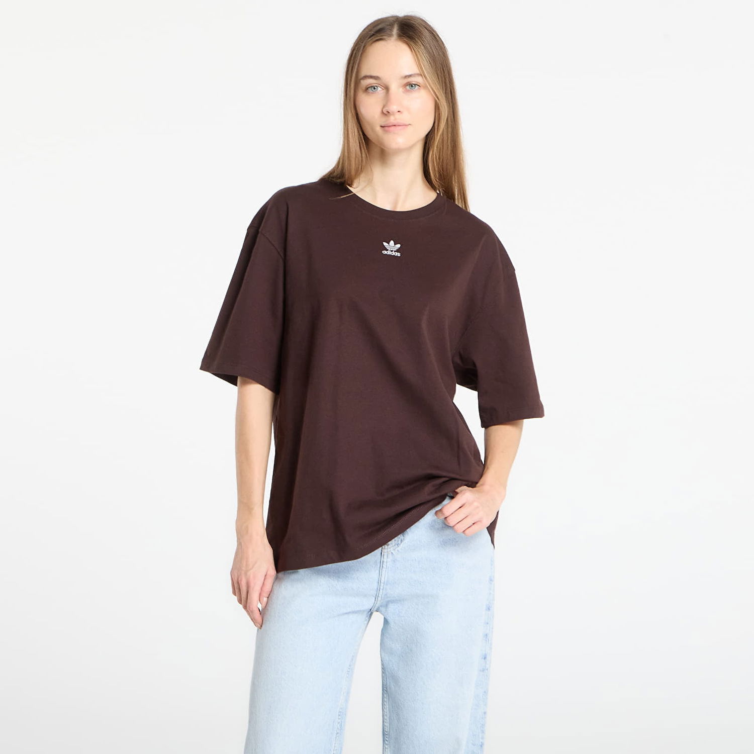 Тениска adidas Originals Essentials Boyfriend T-shirt Кафяво | KD1371, 0