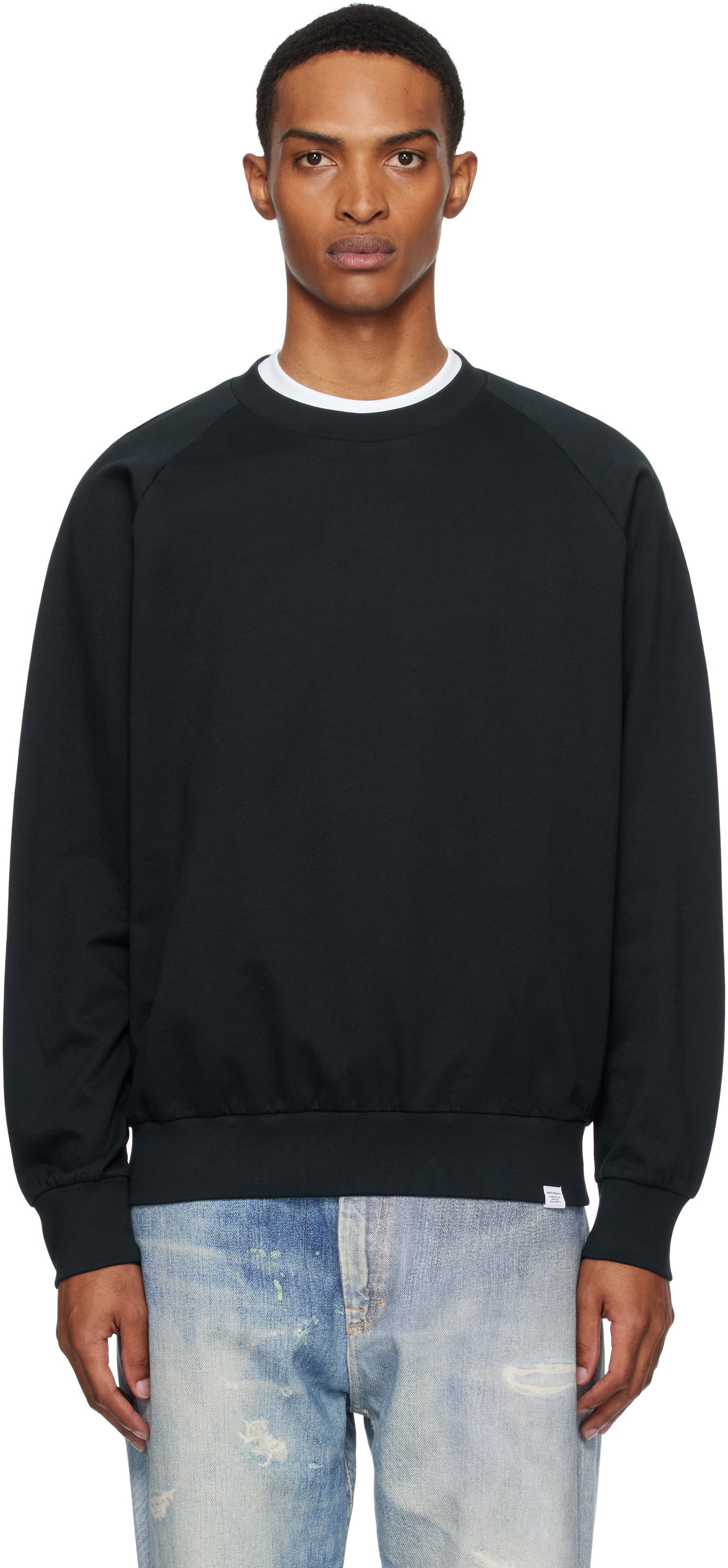 Суитчър NORSE PROJECTS Norse Projects Marten Relaxed Raglan Sweatshirt Черно | N20-1365, 0