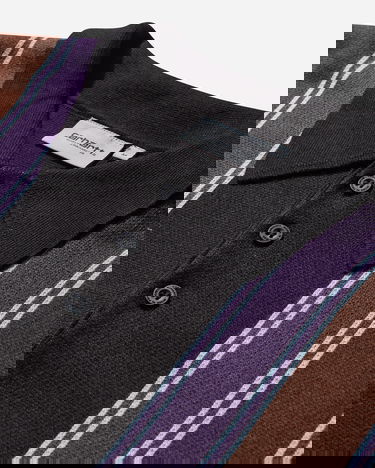Пуловер Carhartt WIP Longsleeve Polo Sweater Stripe Черно | I034032 2KFXX, 3