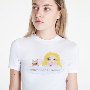 Тениска Chiara Ferragni Mascotte & Matilda T-Shirt Бяло | 73CBHT20CJT04003, 2