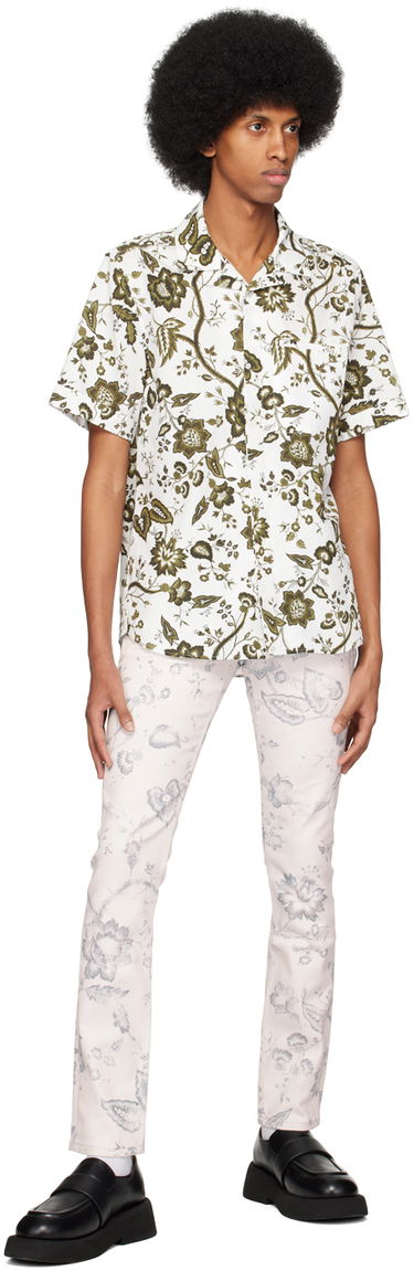 Риза Erdem Erdem Grayson Floral-Print Shirt Бяло | MS23_519MNPWCP GRAYSON SHIRT, 3