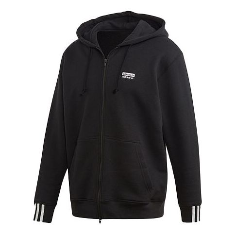 Суитчър adidas Originals Originals Solid Casual Hooded Jacket Черно | ED7230, 0