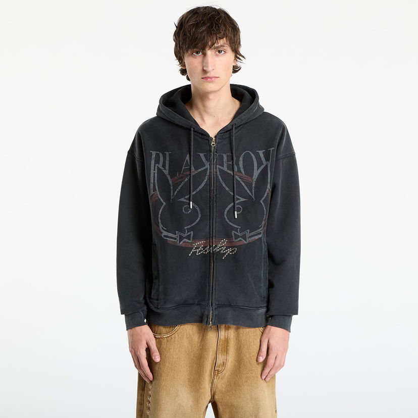 Суитчър Footshop Playboy x FTSHP Zip-Up Hoodie UNISEX Black Черно | FTSHP_519