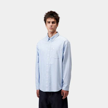 Риза Carhartt WIP Carhartt WIP Cassel Long Sleeve Shirt Синьо | I035327_7, 0