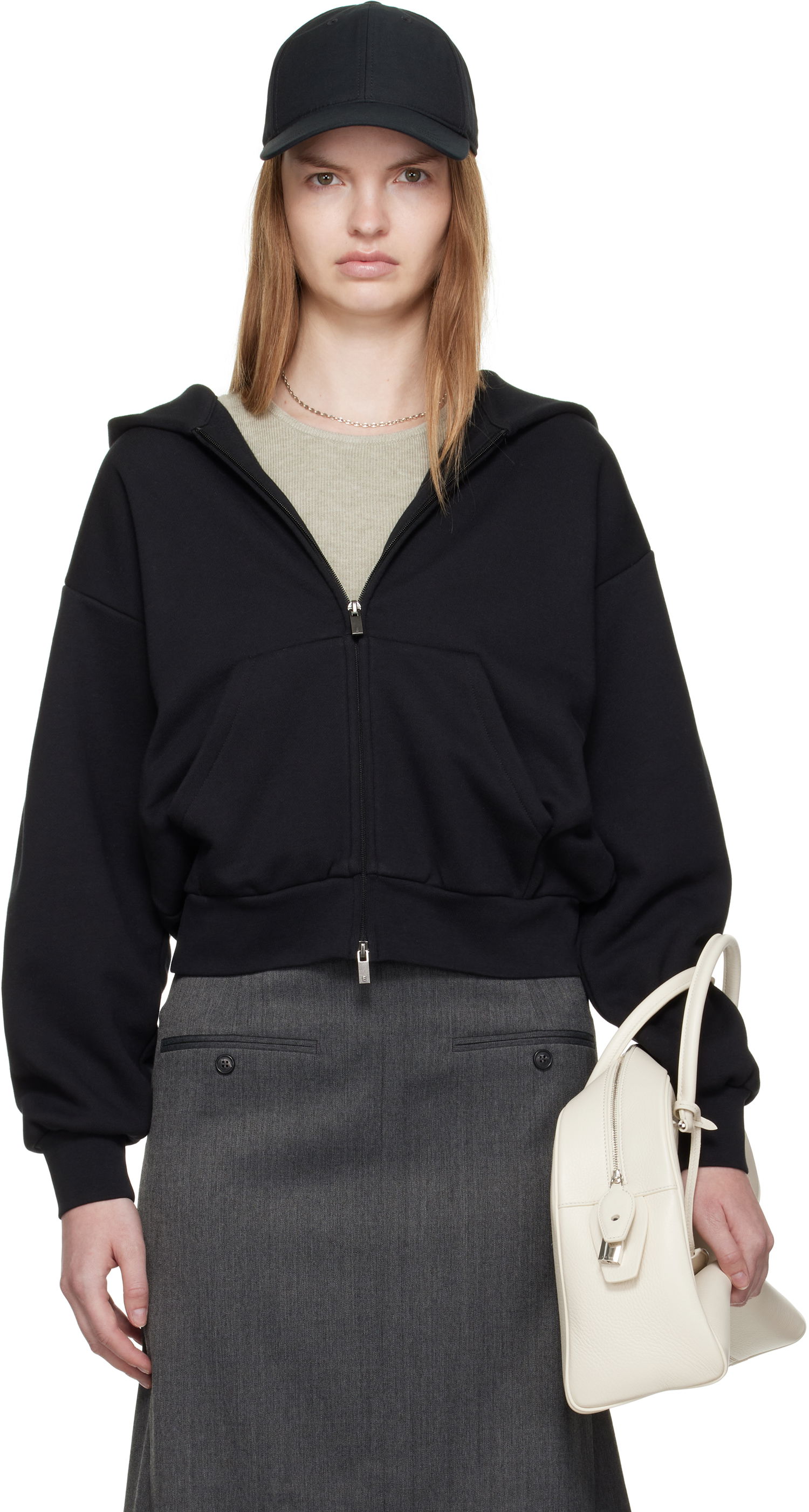 Суитчър Fear of God Fear of God ESSENTIALS Classic Fit Zip-Up Hoodie Черно | 192SP255090FW, 0