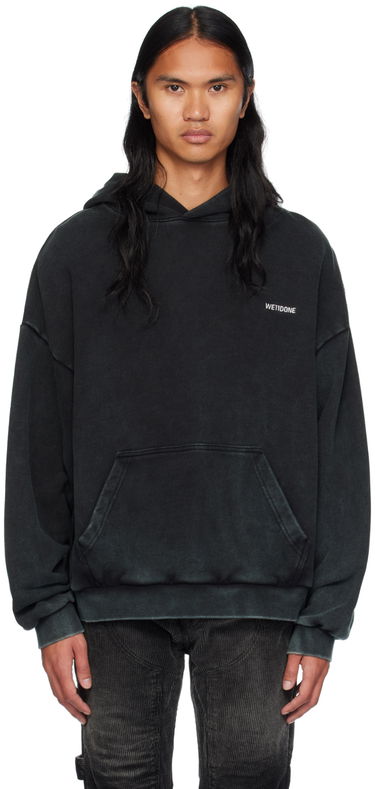 Суитчър We11done Raw Edge Hoodie by Черно | WD-TH2-24-809-U-BK, 0