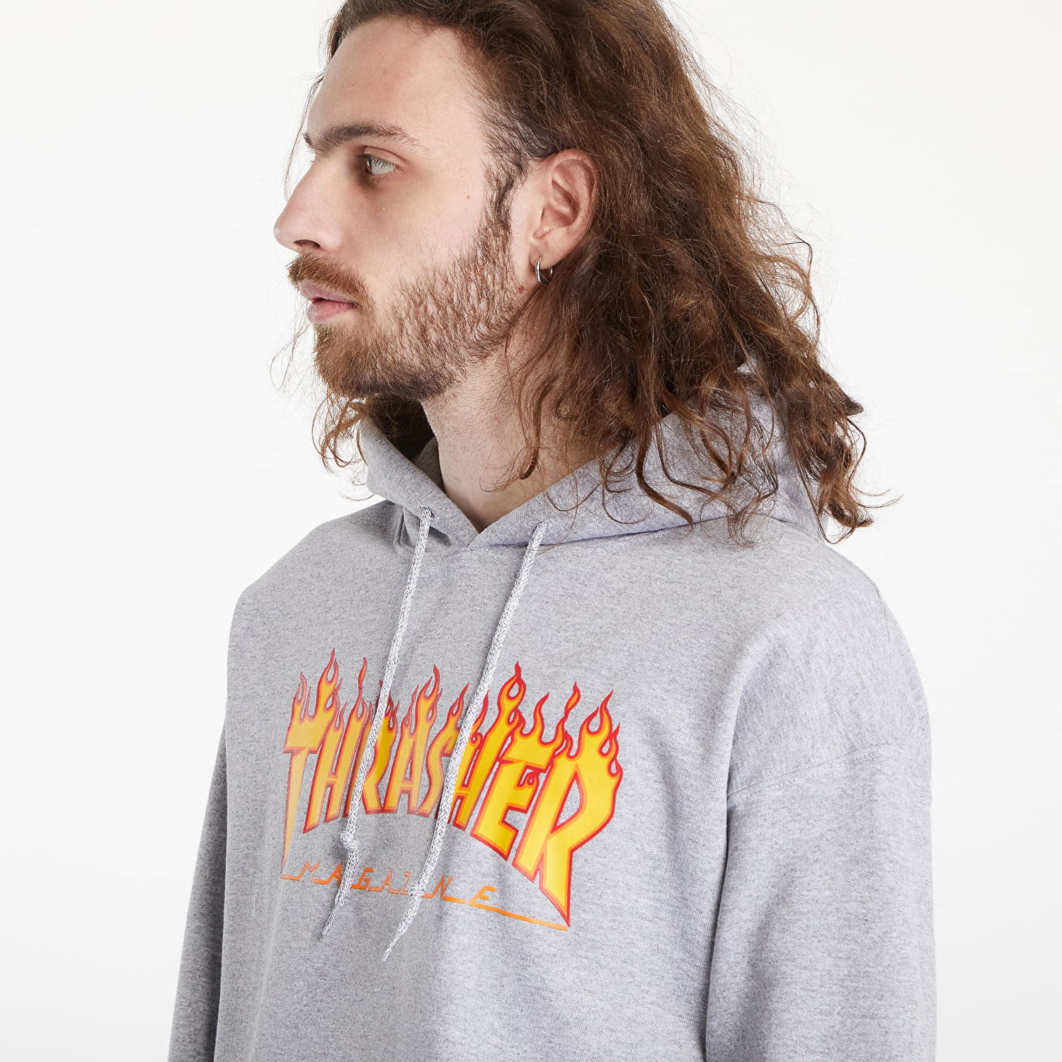 Суитчър Thrasher Thrasher Flame Logo Hoody Сиво | 113102GY, 1