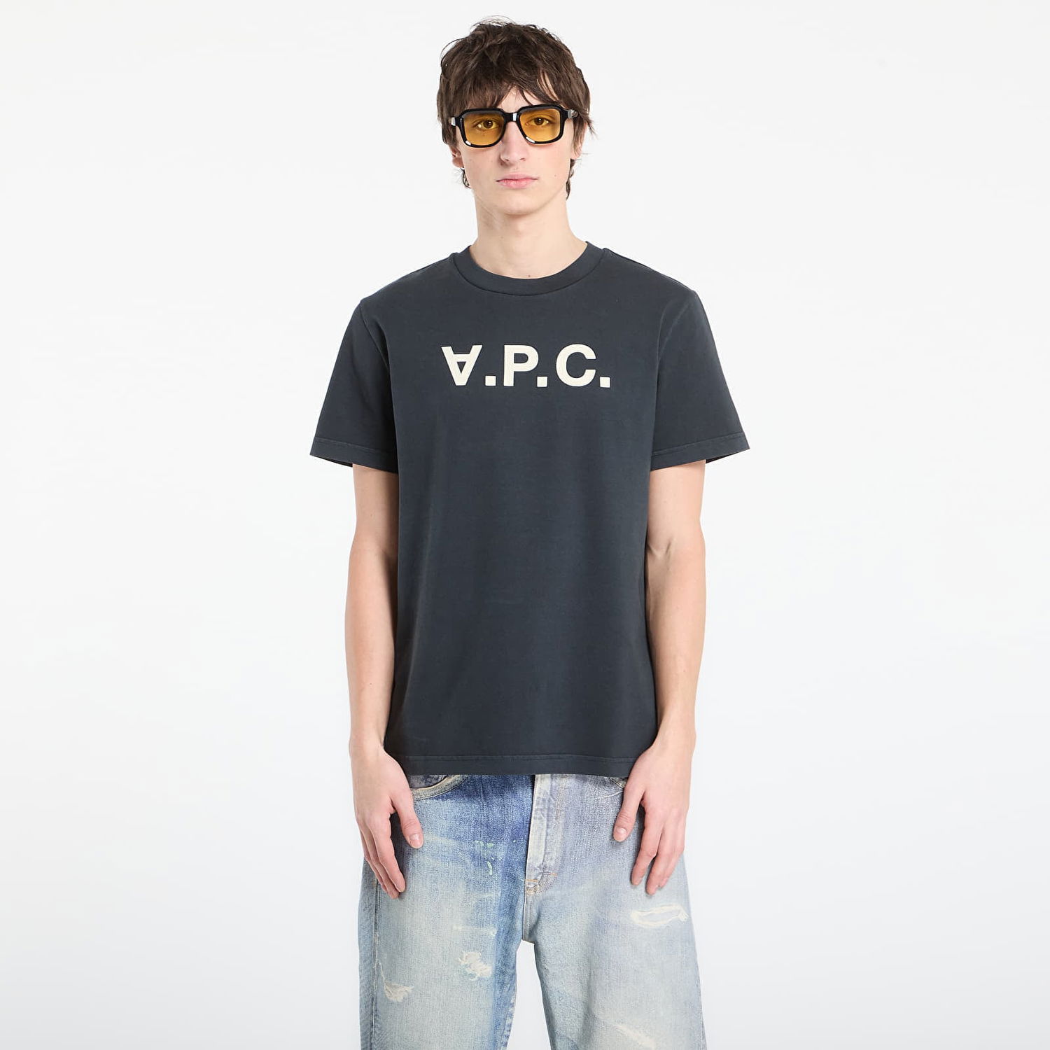 Тениска A.P.C. Standard Brodé Rayé T-Shirt Сиво | COHMB-M26384 TZD, 0