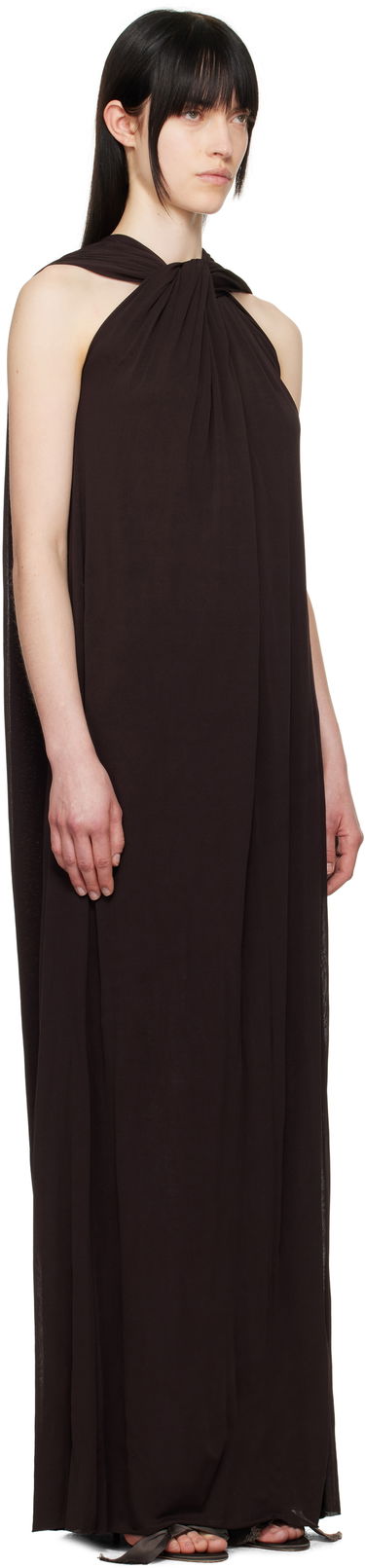 Pокля Jil Sander Jil Sander Draped Maxi Dress Кафяво | J02CT0473_J20041, 1