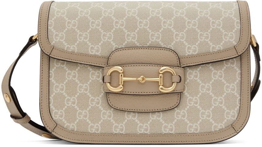 Чанта през рамо Gucci 1955 Horsebit Shoulder Bag Бежово | 602204 UULBG, 0
