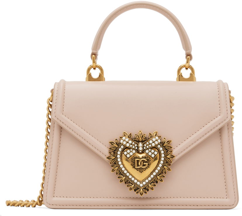 Дамска чанта Dolce & Gabbana Pink Small Devotion Bag Розово | BB6711 AV893