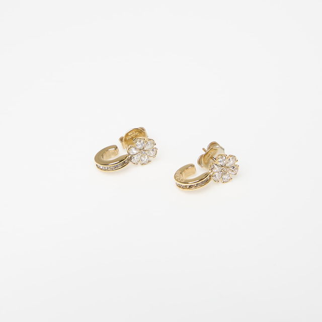 Lily Floral Stone Stud Earrings