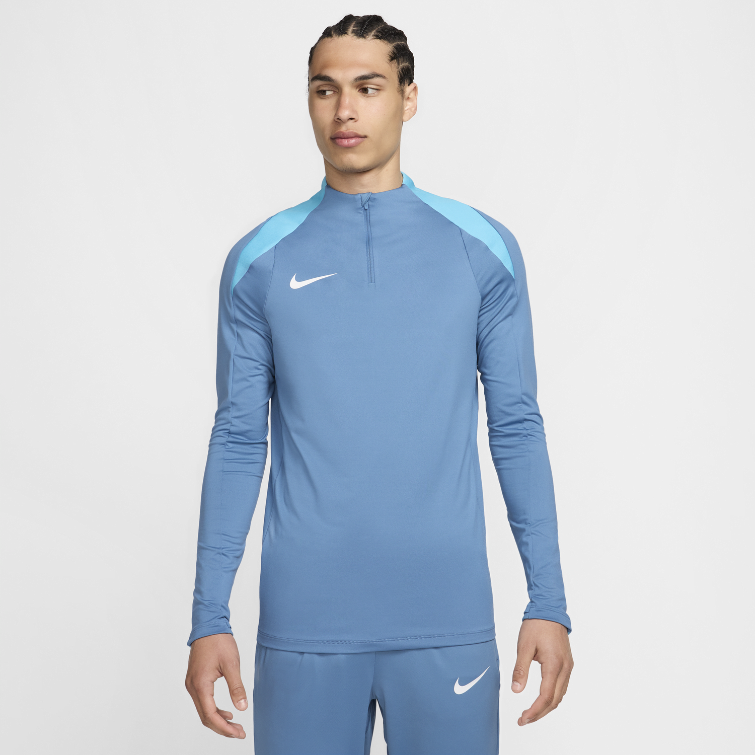 Поло тениска Nike Training Football Dri-FIT Half-Zip Top Синьо | FN2403-429, 0