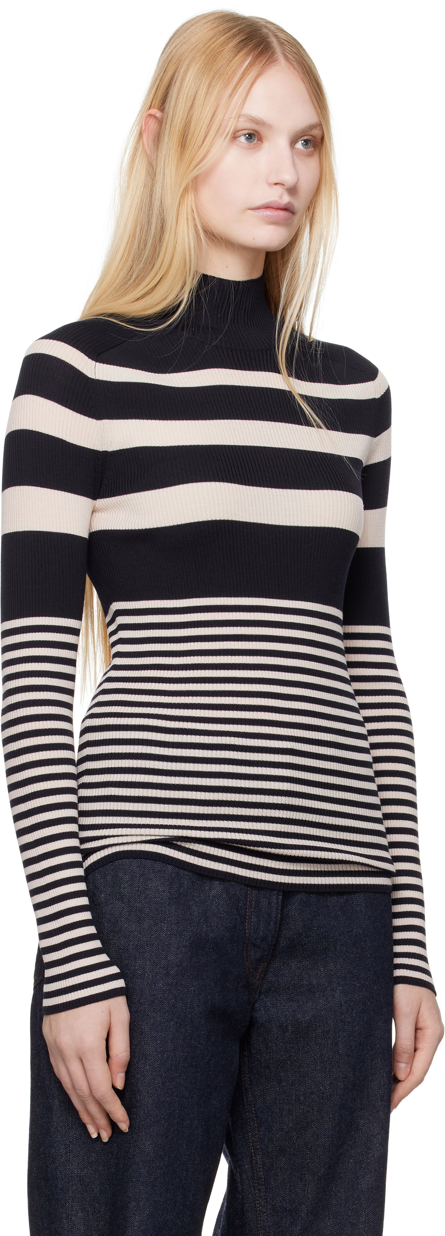 Пуловер Moncler Moncler Striped Wool Turtleneck Многоцветен | K10939F00002M1180, 1