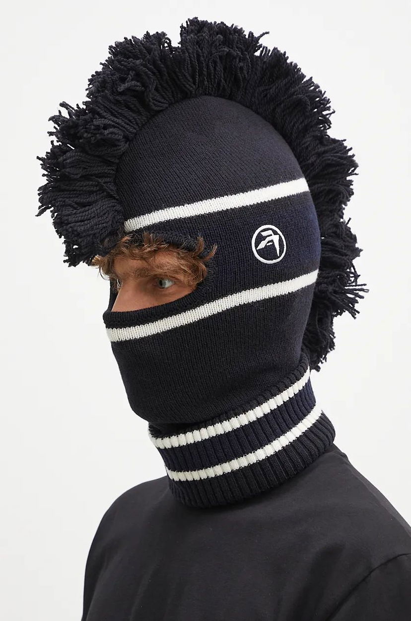 Шапка Ambush Fringe Knit Balaclava Черно | BMLC001F24KNI0011031