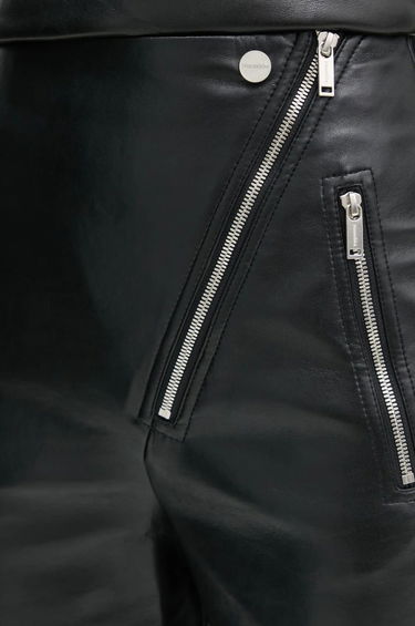 Панталони Nanushka Leather Pants With Asymmetrical Zipper Черно | NW24FWPA45300, 3