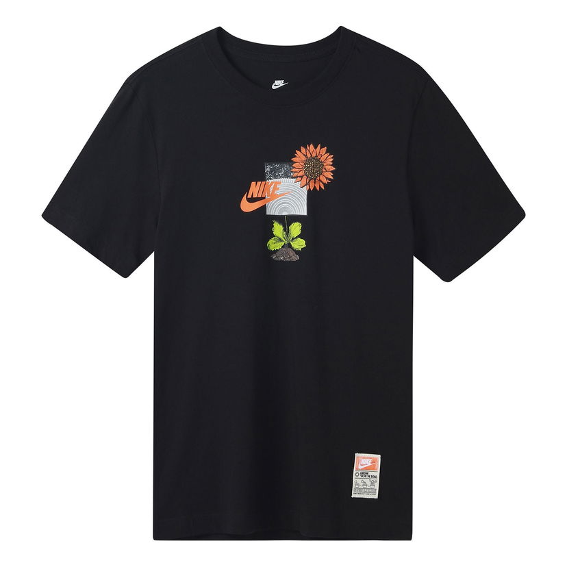 Тениска Nike Plant Pattern Graphic T-Shirt Черно | DQ1034-010