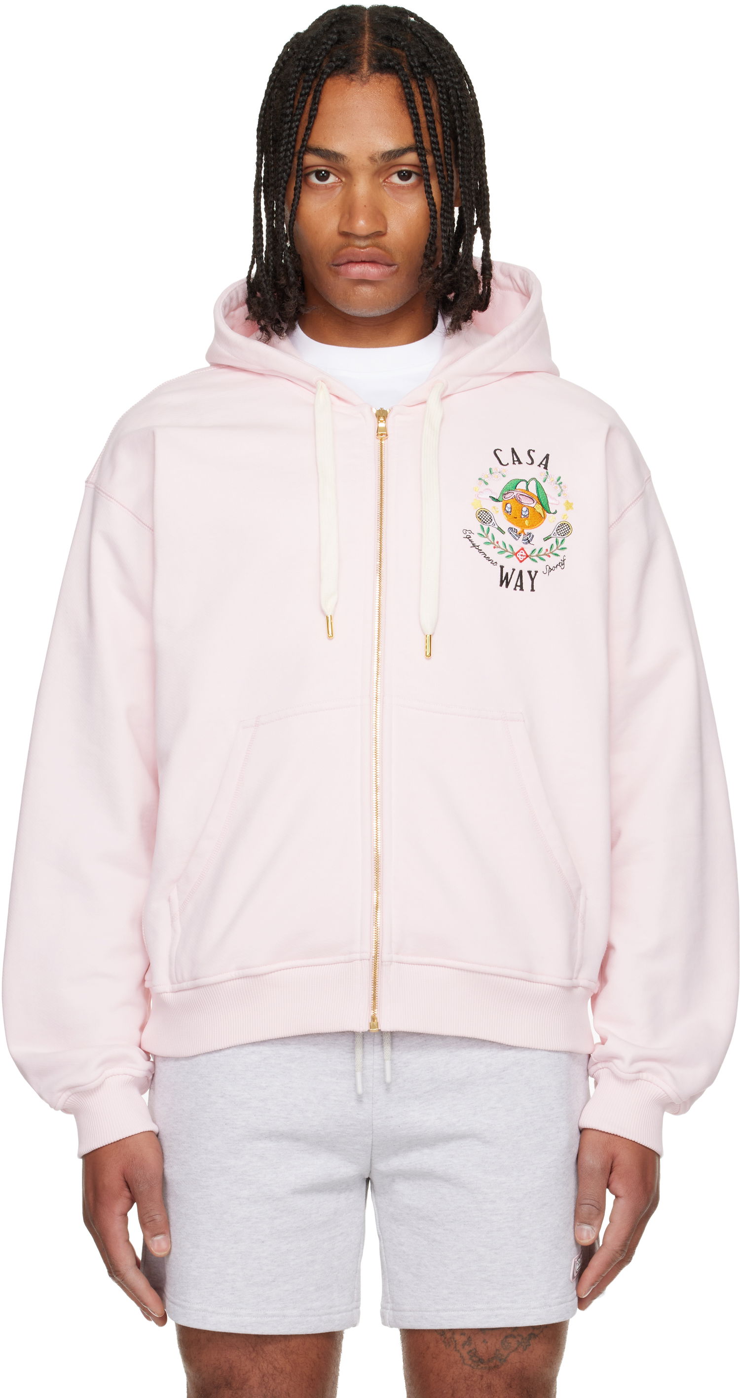 Суитчър Casablanca 'Casa Way' Orange Mascot Zip Hoodie Розово | M-AW25-JTP-408-05, 0