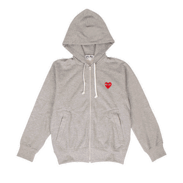Суитчър Comme des Garçons Play Heart Zip Hoodie Сиво | AZ T168 051 1, 0