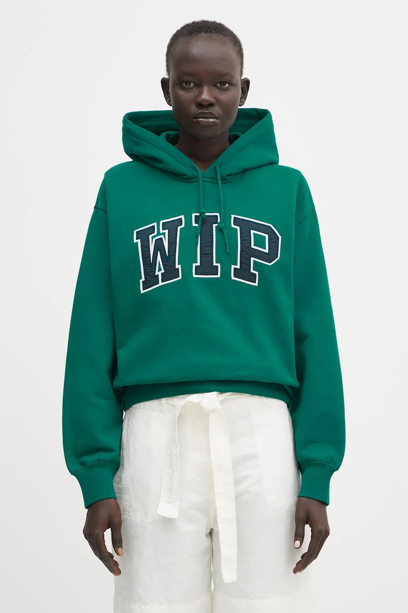 Суитчър Carhartt WIP Hooded WIP Sweatshirt with Appliqué Зелено | I034719.2PBXX
