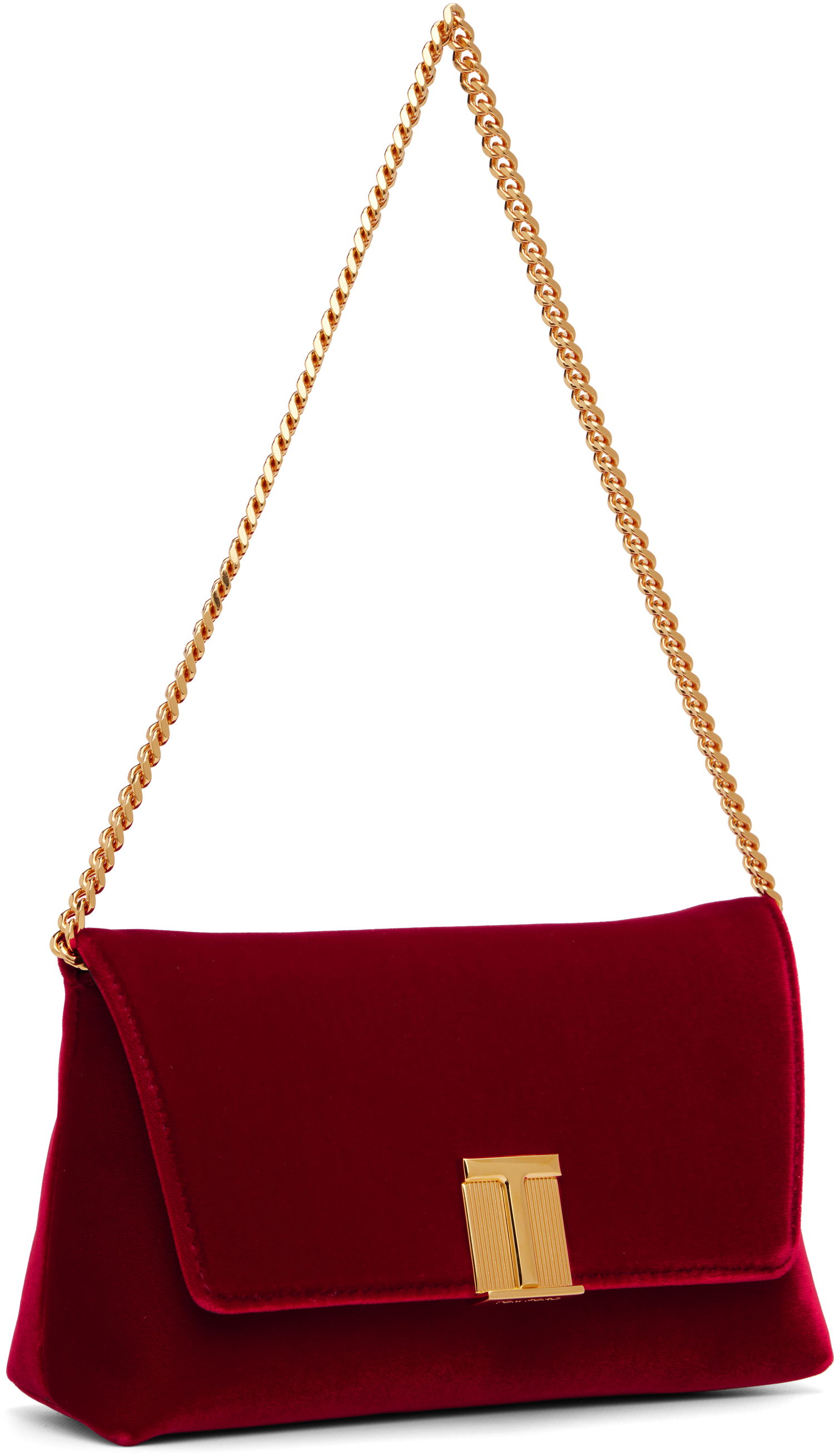 Дамска чанта Tom Ford TOM FORD Velvet Mini Bag Червено | L1886-TVE001X, 1