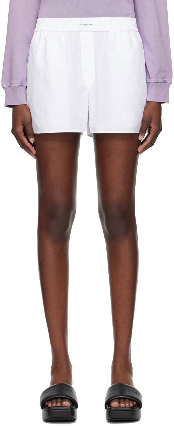 Къси панталони Alexander Wang Alexander Wang.t Button-Fly Shorts Бяло | 4WC2244370