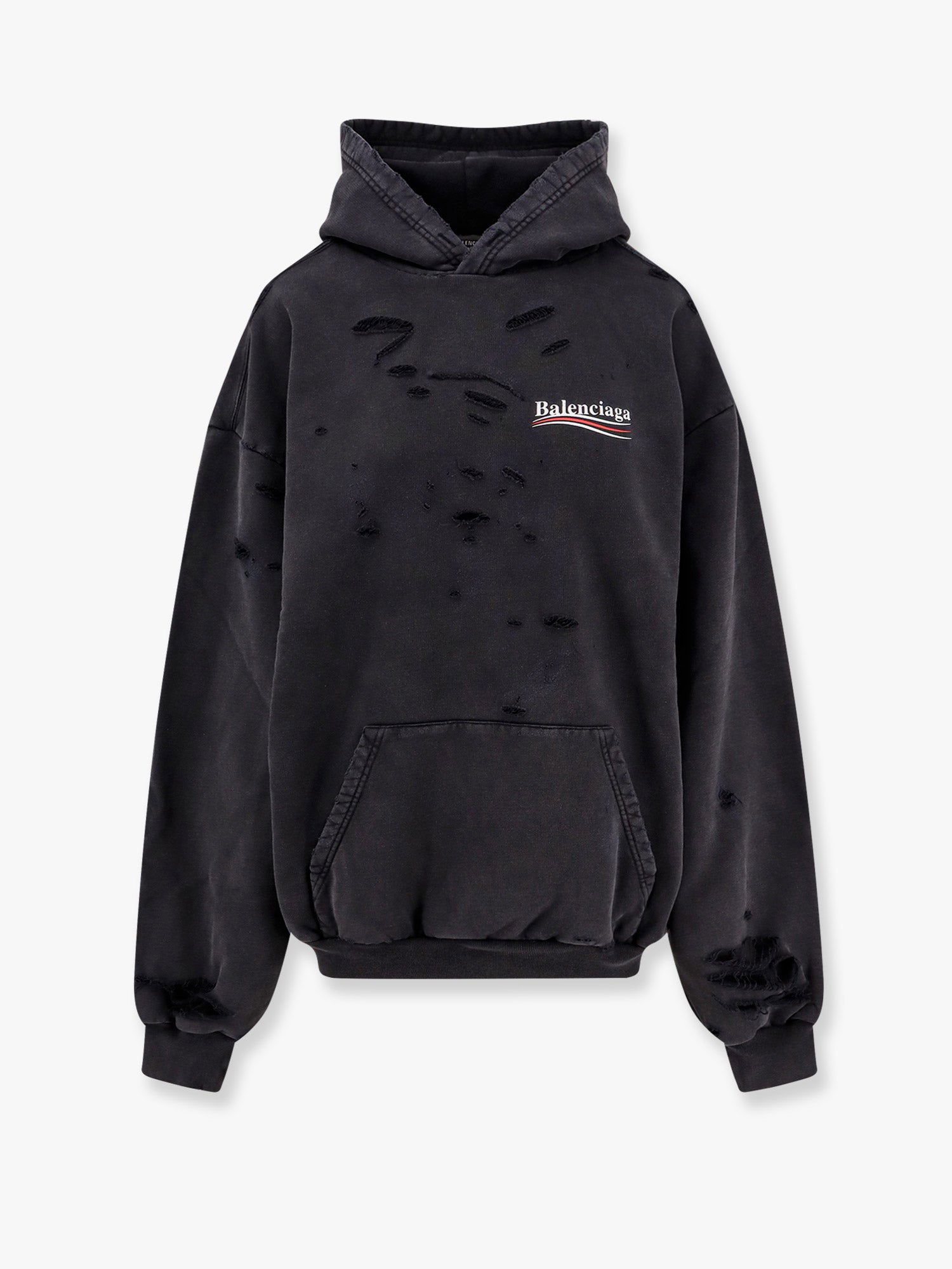 Суитчър Balenciaga Balenciaga Political Campaign Distressed Hoodie Черно | 818557TRVP99756, 0
