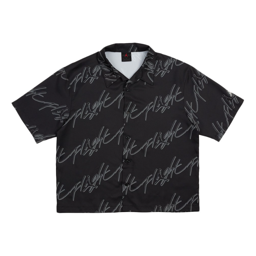 Риза Jordan Essentials Flight Patterned Button-Up Shirt Черно | FB7323-010, 0