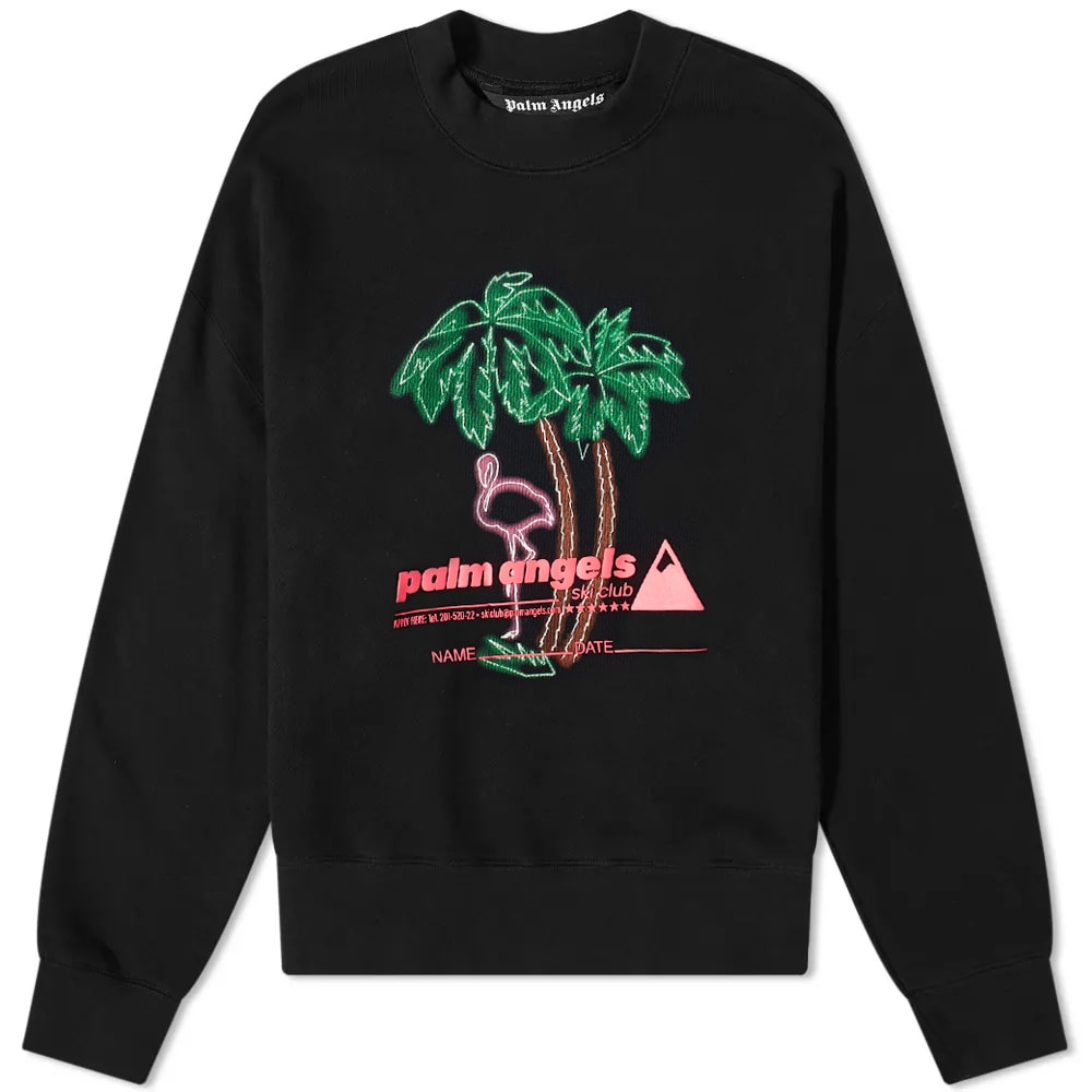 Суитчър Palm Angels PA Ski Club Crew Sweat Черно | PMBA026S23FLE0011084, 0