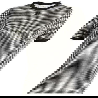 Тениска Courrèges Houndstooth Contrast T-Shirt Черно | 324JTS017JS0167-B135, 1