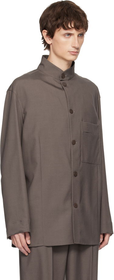 Яке ZEGNA Standing Collar Overshirt Кафяво | 987038A9 SON95, 1