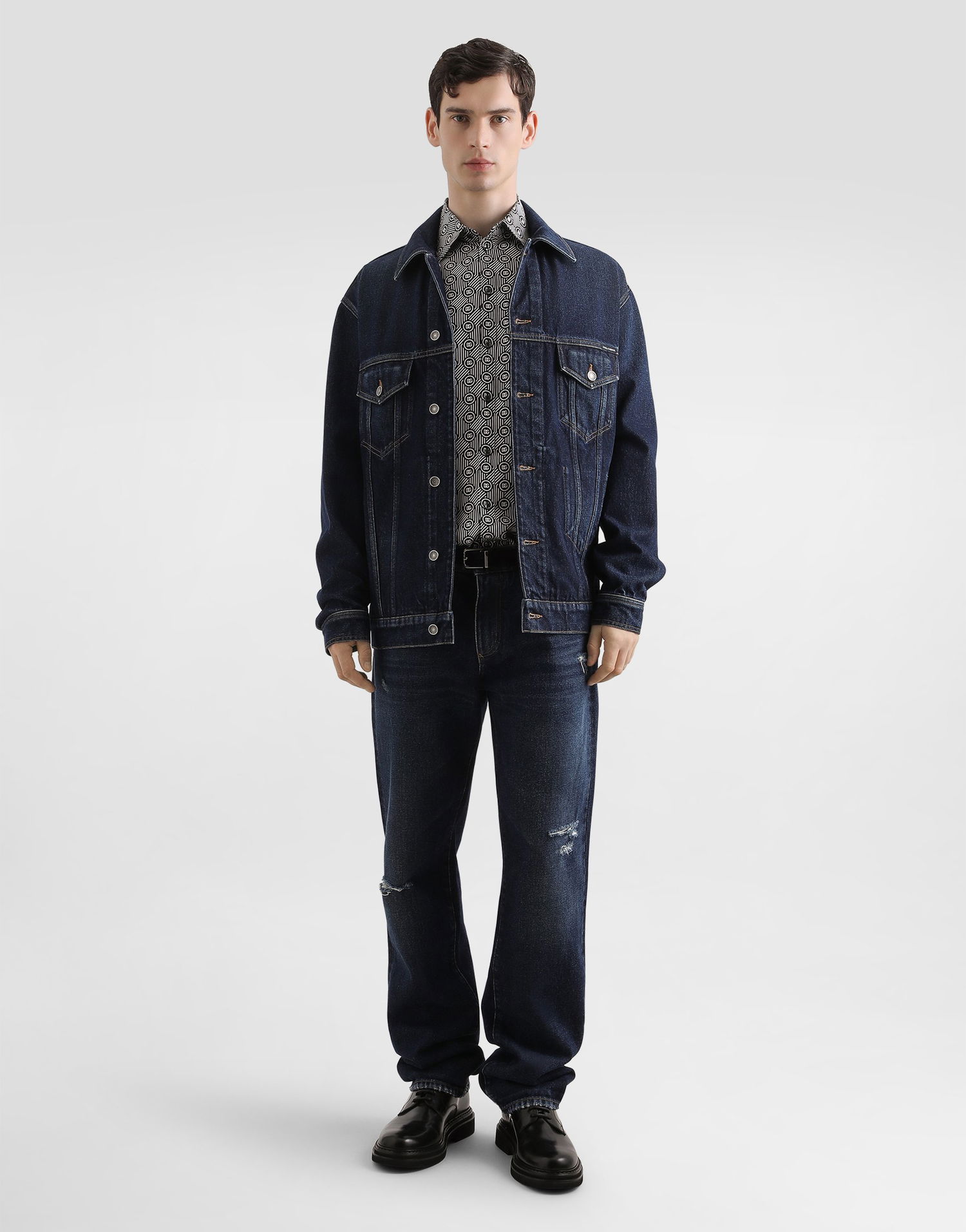 Дънки Dolce & Gabbana Dolce & Gabbana Loose Fit Distressed Denim Jeans Синьо | GYJDADG8NK6S9001, 1