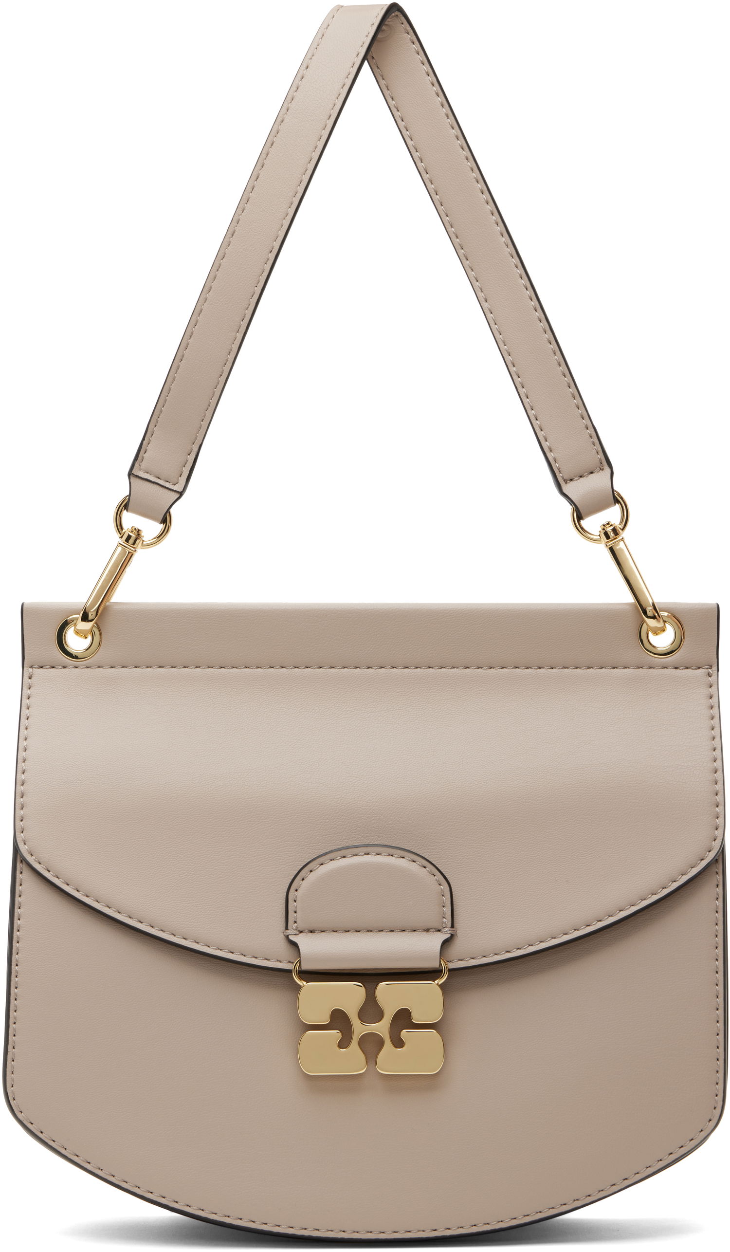 Дамска чанта GANNI GANNI Small Apo-G Shoulder Bag Бежово | A6460, 0