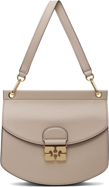 Дамска чанта GANNI GANNI Small Apo-G Shoulder Bag Бежово | A6460, 0