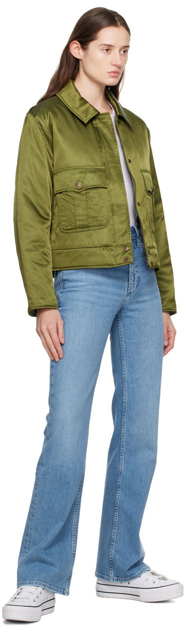 Яке rag & bone Rag & Bone Women's Satin Bomber Jacket Зелено | WAW23H2009KM09, 3