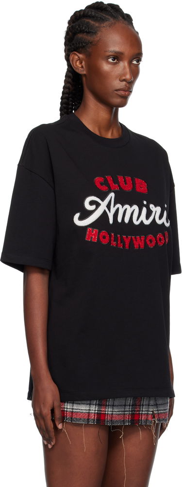 Тениска AMIRI Amiri Club Oversized T-Shirt Черно | AMJYTE1243, 1